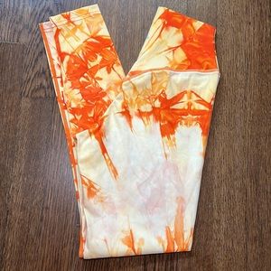 NWT balance athletica/vitality orange tie dye leggings